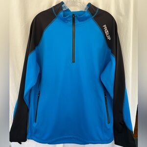 Proquip Men's Windproof Blue and Black Golf Jacket size Large